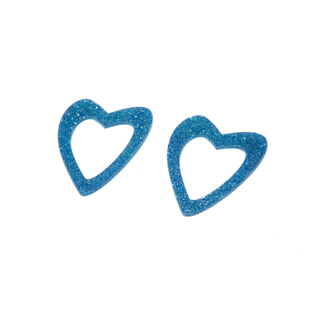 GLITTER BLUE HEART